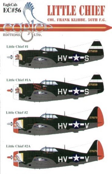 Eagle Cal 1/48 P-47D Thunderbolt Razorback Little Chief 56FG