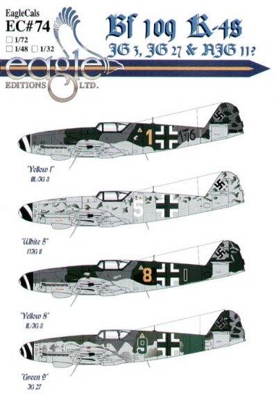 Eagle Cal D�cals Messerschmitt Bf-109K-4 1/48