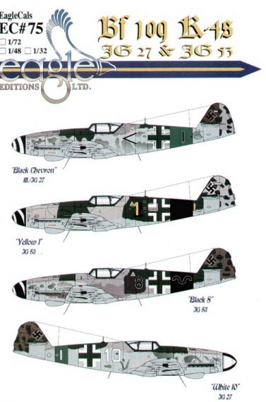 Eagle Cal 1/48 D�cals Messerschmitt Bf-109K-4 JG 27/53