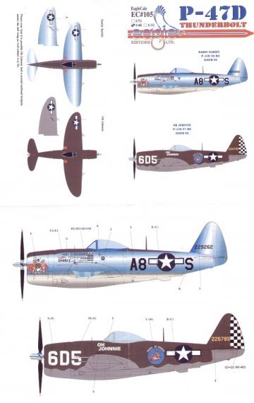 Eagle Cal D�cals P-47D Thunderbolt Part 2 1/48