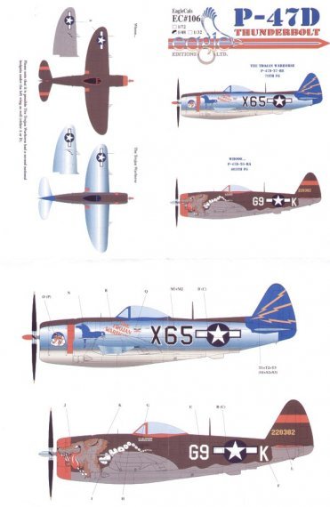 Eagle Cal 1/48 P-47D Thunderbolt Part 3 D�calcomanies