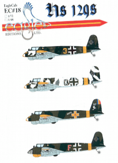 Eagle Cal D�cals 1/72 Henschel Hs-129B-2 Front Est