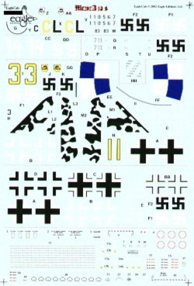 Eagle Cal 1/72 D�cals Messerschmitt Me-262A 1a