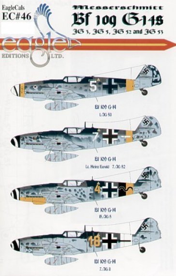 Eagle Cal 1/72 D�calcomanies Messerschmitt Bf-109G-14