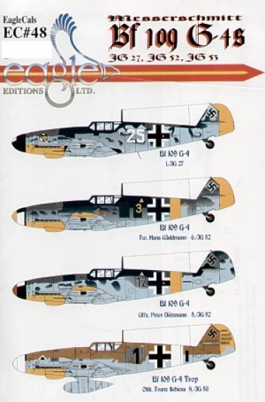 Eagle Cal D�cals Messerschmitt Bf-109G-4 1/72