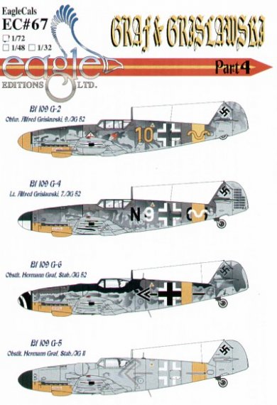 Eagle Cal 1/72 D�calcomanies Messerschmitt Bf-109G Graf/Grislaws