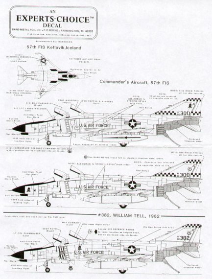 D�cal F-4E Phantom 57FIS Keflavik 1982 1/48