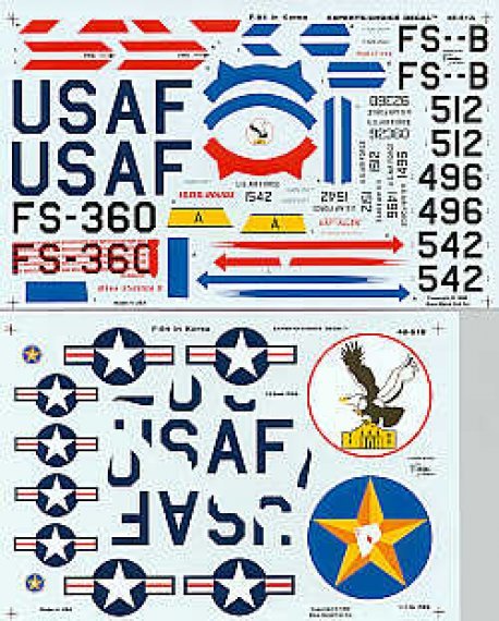 D�calcomanies 1/48 Republic F-84E Thunderjet Korea