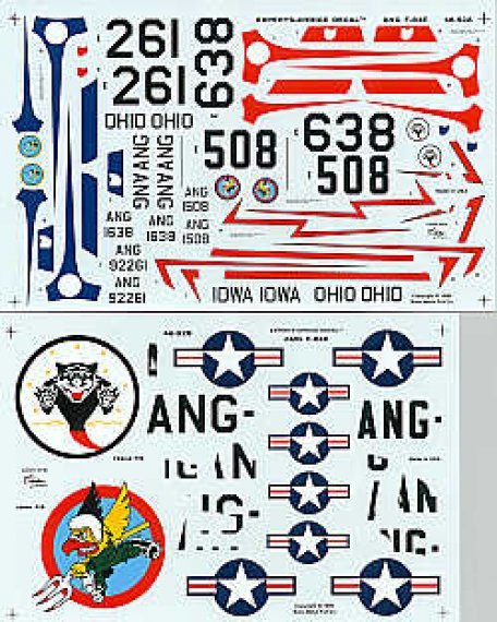 Abziehbilder 1/48 Republic F-84E Air National Guard