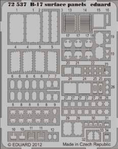 1/72 B-17 surface panels S.A. (REV)