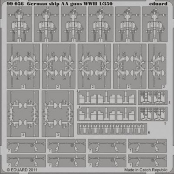 1/350 SET German ship AA guns WWII