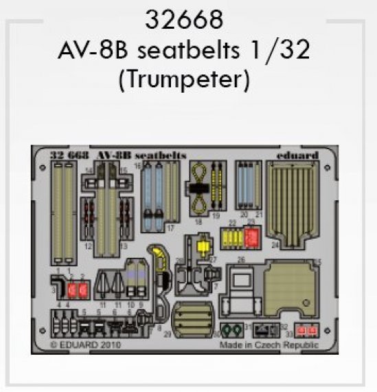 1/32 AV-8B seatbelts (TRUMP)