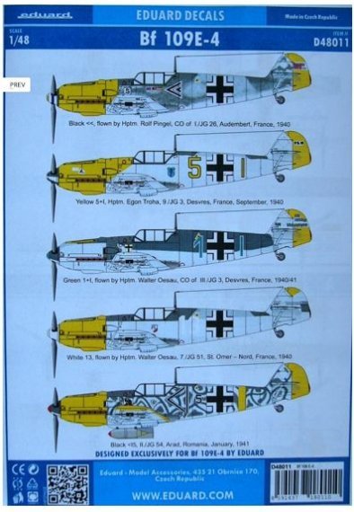 1/48 Bf 109 E-4 (EDU)