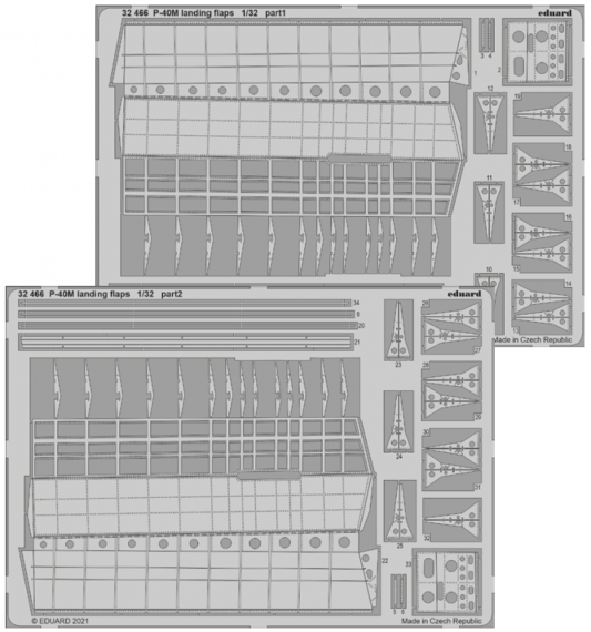 Curtiss P-40M gun bays 1/32