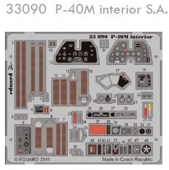 1/32 P-40M interior S.A. (Hasegawa)