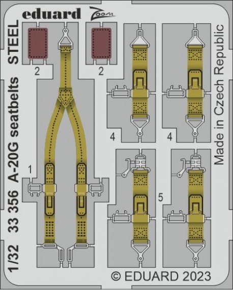 1/32 A-20G seatbelts STEEL