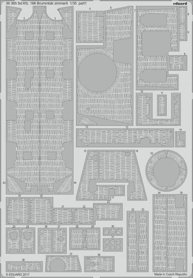 SET Sd.Kfz. 166 Brummbr zimmerit
