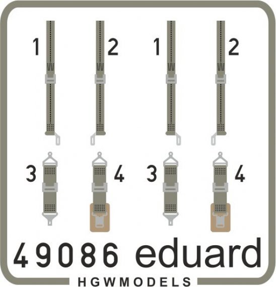 1/48 Seatbelts USN WWII green SUPERFABRIC