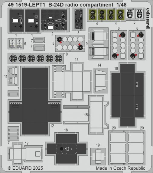 1/48 SET B-24D radio compartment for Hobby Boss