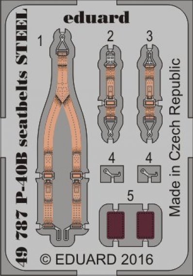 SET 1/48 P-40B seatbelts STEEL