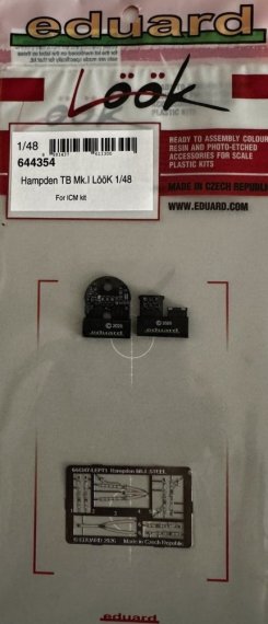 Eduard Brassin 1/48 Hampden TB Mk.I Look for ICM