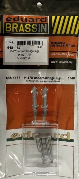 Brassin 1/48 P-47D undercarriage legs for Miniart