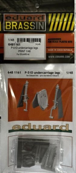 Brassin 1/48 P-51D undercarriage legs for Eduard