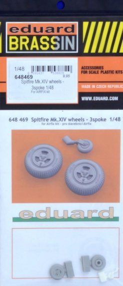 Brassin 1/48 Spitfire Mk.XIV wheels 3-spoke