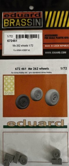 Eduard Brassin Roues Me 262 1/72 pour Arma Hobby