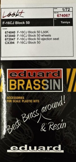 Eduard Brassin F-16CJ Block 50 LookPlus 1/72 Tamiya