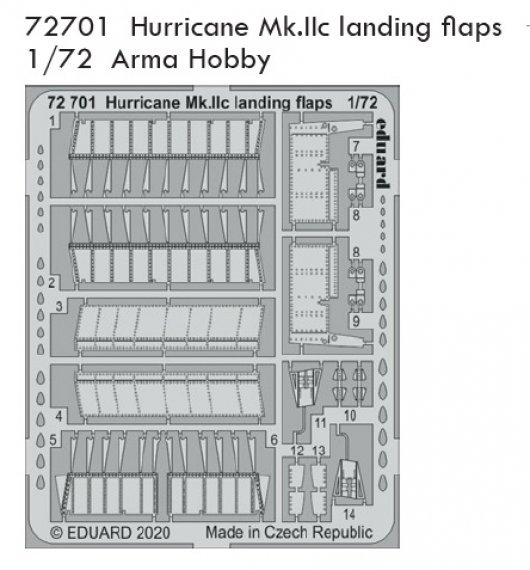 1/72 SET Hurricane Mk.IIc landing flaps