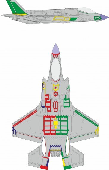 Mask 1/72 F-35A RAM coating early for Revell