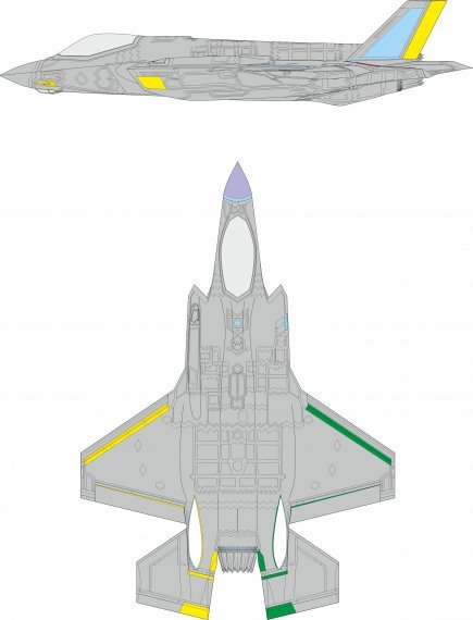 Mask 1/72 F-35A RAM coating late for Revell