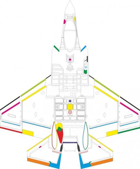 Mask 1/72 F-35C RAM coating for Tamiya
