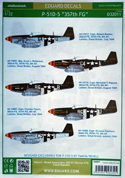 North-American P-51D-5 Mustang 357th Fg 1/32