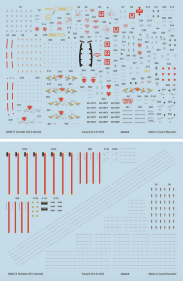 Panavia Tornado GR.4 stencils 1/48