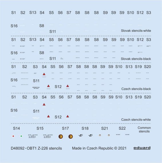 1/48 Decals Z-226 stencils