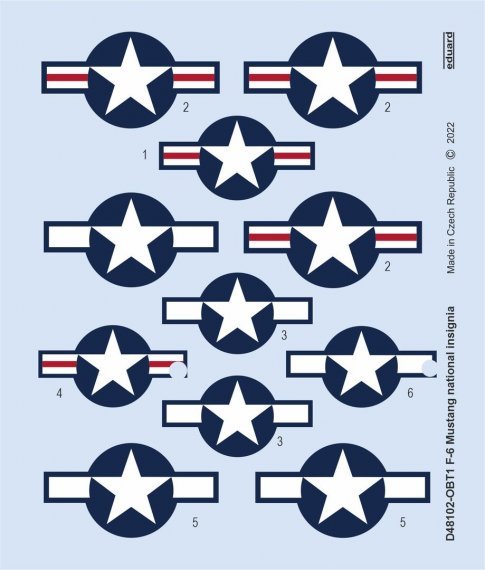 North-American F-6 Mustang national insignia 1/48