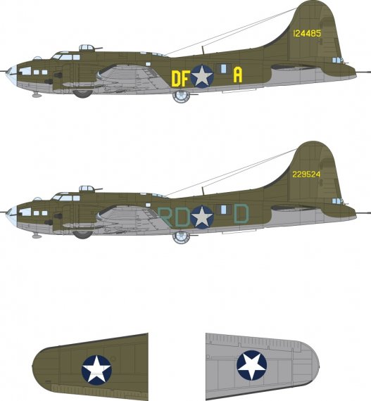 Eduard Mask 1/48 B-17F US National Insignia & Letters Revell