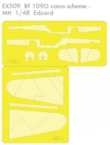 Mask 1/48 Bf 109G camo scheme  Mtt