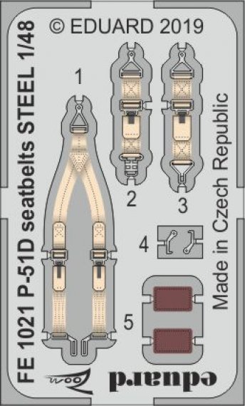 1/48 P-51D seatbelts STEEL