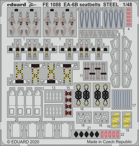 1/48 EA-6B seatbelts STEEL
