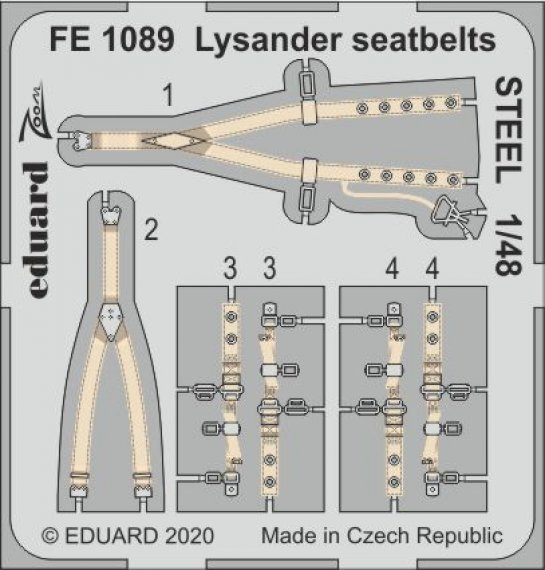 1/48 Lysander seatbelts STEEL