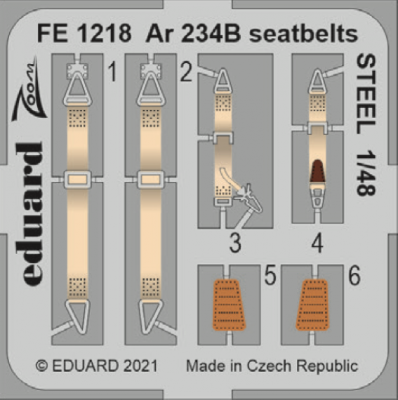 1/48 Ar 234B seatbelts STEEL