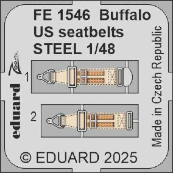 1/48 Buffalo US seatbelts STEEL for Tamiya