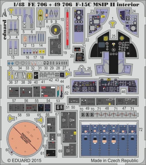 1/48 McDonnell F-15C Eagle MSIP II interior (self adhesive)