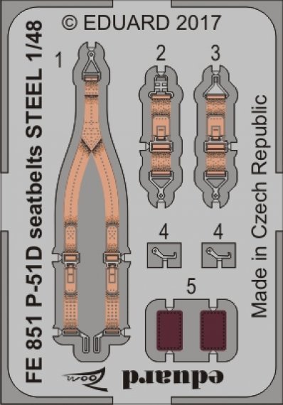 1/48 P-51D seatbelts STEEL