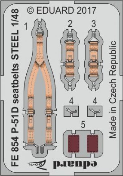 1/48 P-51D seatbelts STEEL