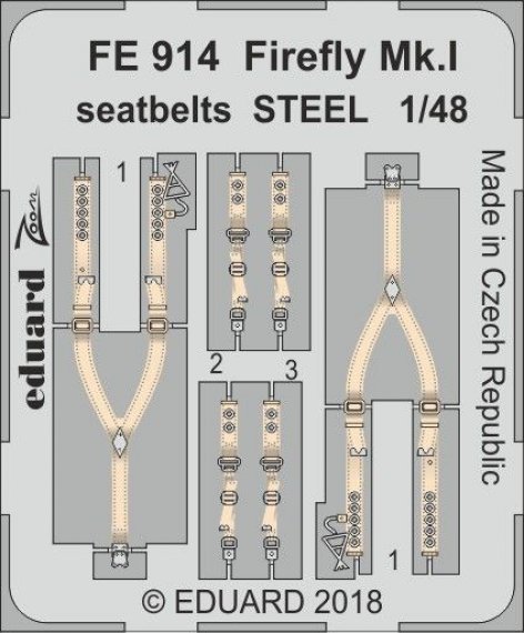 1/48 Fairey Firefly Mk.I seatbelts STEEL