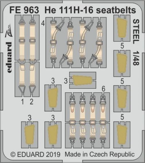 1/48 He 111H-16 seatbelts STEEL